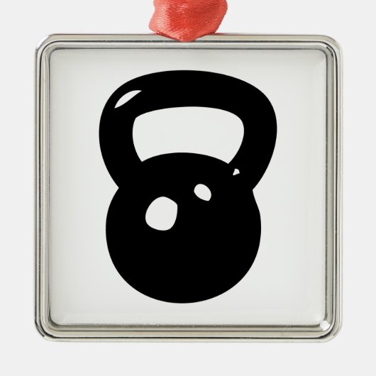 Kettlebellのトレーニング メタルオーナメント (正面)