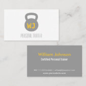 Kettlebellのモダンな最小主義のパーソナルトレーナー 名刺 (正面/裏面)