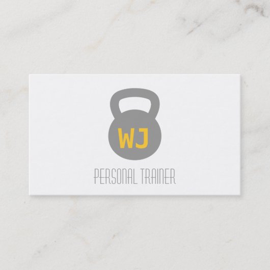 Kettlebellのモダンな最小主義のパーソナルトレーナー 名刺 (正面)