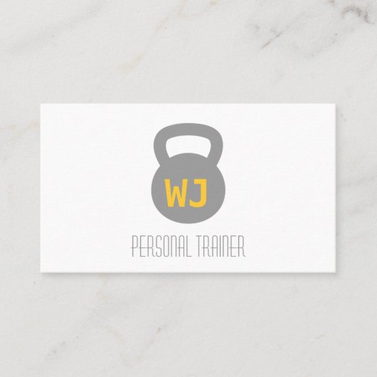 Kettlebellのモダンな最小主義のパーソナルトレーナー 名刺 (正面)