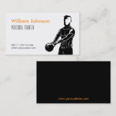 Kettlebellのモダンな適当な男性のパーソナルトレーナー 名刺 (正面/裏面)