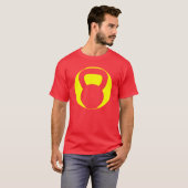 Kettlebellの大きいロゴの楕円形のTシャツ Tシャツ (正面フル)