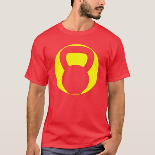 Kettlebellの大きいロゴの楕円形のTシャツ Tシャツ (正面)