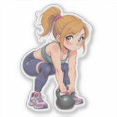 Kettlebell Girl シール (正面)