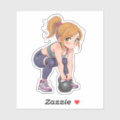 Kettlebell Girl シール (シート)