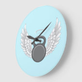 Kettlebell Heaven ラージ壁時計 (傾斜)