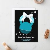 Kettlebell Stronger Year Stronger You Christmas ノートカード (正面/裏面インサイチュ)