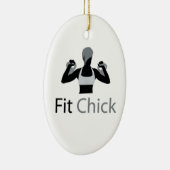 Kettlebellsの適当なひよこ セラミックオーナメント (右)