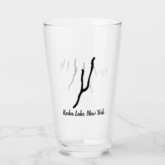 Keuka Lake, NY飲料用ガラス タンブラーグラス (正面)