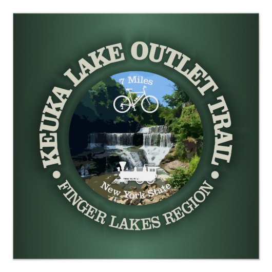 Keuka Lake Outlet Trail (サイクリングc) ポスター (正面)