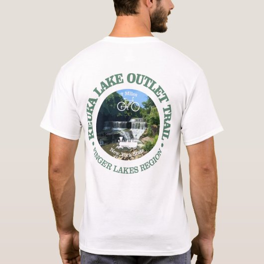 Keuka Lake Outlet Trail (サイクリングc) Tシャツ (裏面)