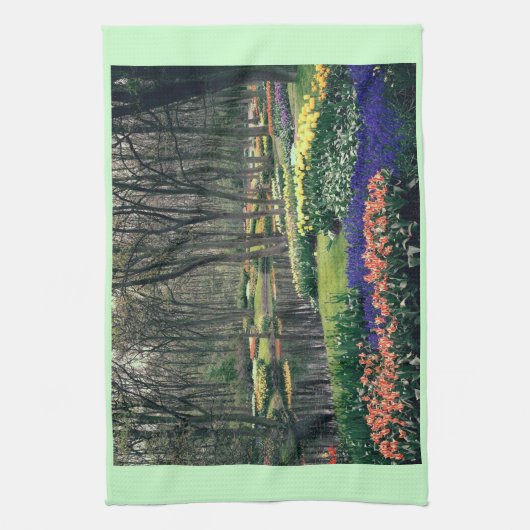 Keukenhofの花の宴会 キッチンタオル (縦)