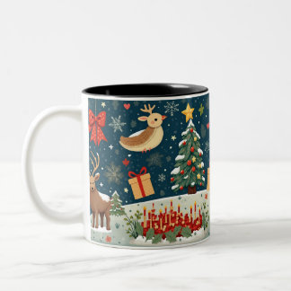 keuliseumaseu meogeujan 9 / 5,000クリスマスマグ ツートーンマグカップ