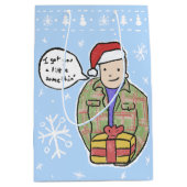 Kevinの少し何かクリスマスバッグ ミディアムペーパーバッグ (正面)