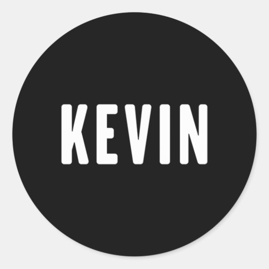 KevinファーストネームKevin ラウンドシール (正面)
