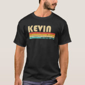 KEVIN名パーソナライズされたレトロおもしろいヴィンテージの誕生日 Tシャツ (正面)