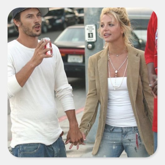 Kevin Ferdeline & Britney Spears Sticker スクエアシール (正面)