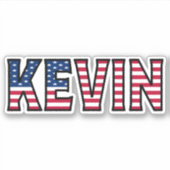 Kevin Name Vorname USA Sticker Stickerset シール (正面)