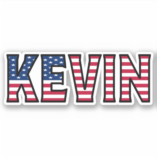 Kevin Name Vorname USA Sticker Stickerset シール (正面)