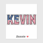 Kevin Name Vorname USA Sticker Stickerset シール (シート)
