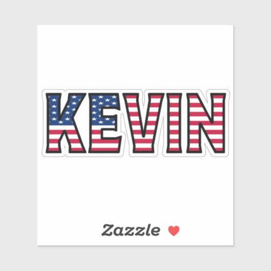 Kevin Name Vorname USA Sticker Stickerset シール (シート)