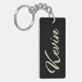 Kevin Name whitegold Schlüsselanhänger Anhänger キーホルダー (正面左)