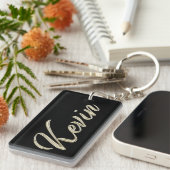 Kevin Name whitegold Schlüsselanhänger Anhänger キーホルダー (正面右)