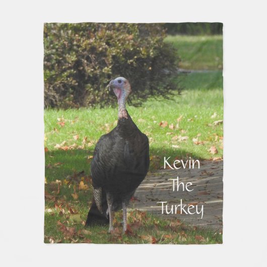 Kevin The Turkey - Old Wethersfield, CT フリースブランケット (正面)