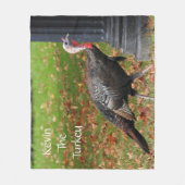 Kevin The Turkey - Old Wethersfield, CT フリースブランケット (正面)