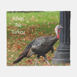 Kevin The Turkey - Old Wethersfield, CT フリースブランケット