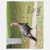 Kevin The Turkey - Old Wethersfield, CT フリースブランケット (正面)