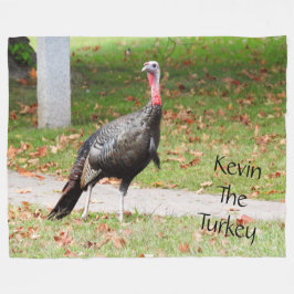 Kevin The Turkey - Old Wethersfield, CT フリースブランケット
