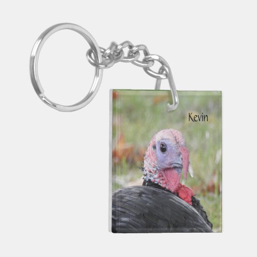 Kevin The Turkey - Old Wethersfield, CT (2写真) キーホルダー (正面左)