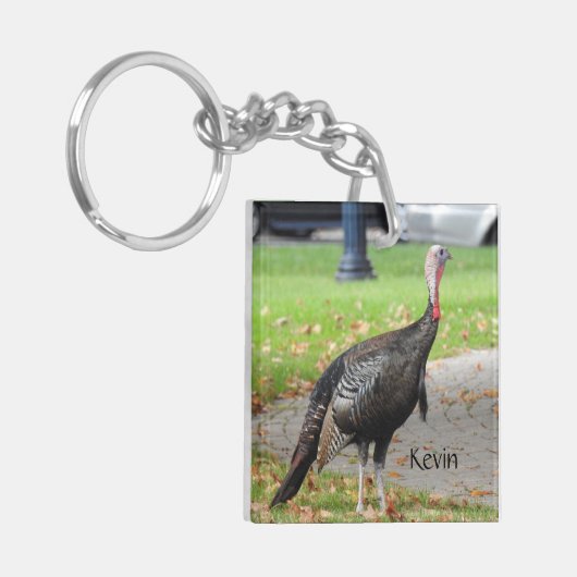 Kevin The Turkey - Old Wethersfield, CT (2写真) キーホルダー (正面左)