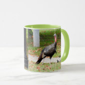 Kevin The Turkey - Old Wethersfield, CT (2写真) マグカップ (正面右)