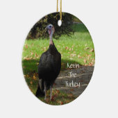 Kevin The Turkey - Old Wethersfield, CT （2辺） セラミックオーナメント (右)