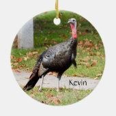 Kevin The Turkey - Old Wethersfield, CT （2辺） セラミックオーナメント (裏面)