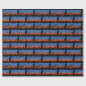 Kevin Vorname Name Graffiti blue orange ラッピングペーパー (フラット)