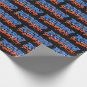 Kevin Vorname Name Graffiti blue orange ラッピングペーパー (角)