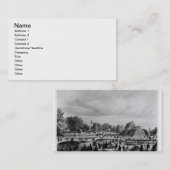 Kew宮殿、c.1でシュロ栽培の温室を見ている訪問者 名刺 (正面/裏面)