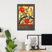 Kew Gardens Flower Poster Vintage London ポスター (ホームオフィス)