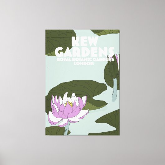 Kew Gardens London旅行ポスター キャンバスプリント (正面)