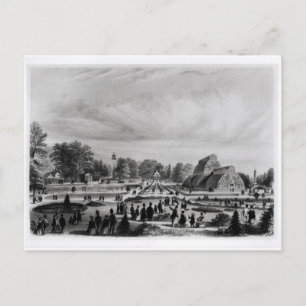 Kew Palaceでパームハウスを見る訪問者, c.1 ポストカード