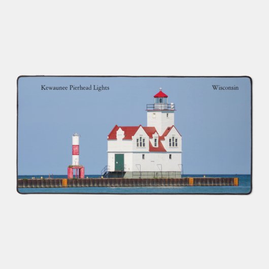 Kewaunee Pierhead Lightsデスクマット デスクマット (正面)