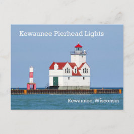 Kewaunee Pierhead Lightsポストカード ポストカード