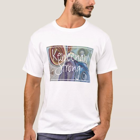 Keweenawの強い瑪瑙のティー Tシャツ (正面)