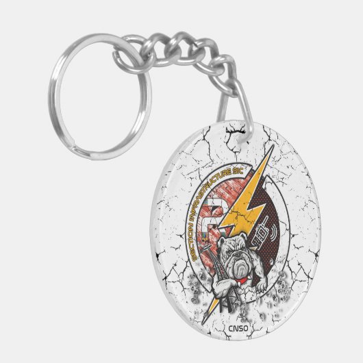 KEY-CHAIN INFRASIC BLANC キーホルダー (正面左)