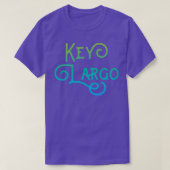 Key Largo Florida Typographic Design Tシャツ (デザイン正面)