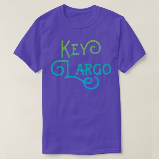 Key Largo Florida Typographic Design  Tシャツ (デザイン正面)