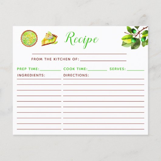 Key Lime Pie Recipe (正面)